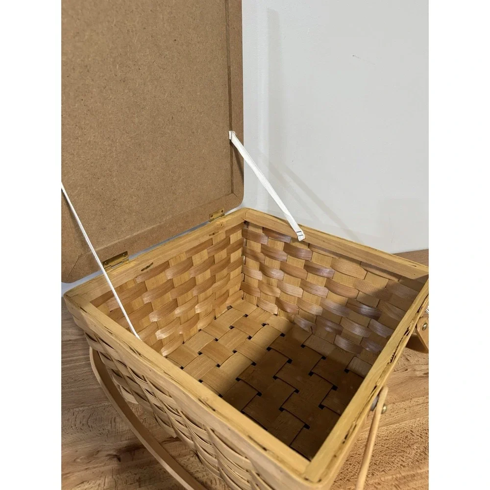 NEW University of Michigan Wolverines Becky Denny Picnic Tailgate Wicker Basket